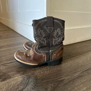 Carreta kids toddler western made in Mexico leather boots botas niño size 12.5